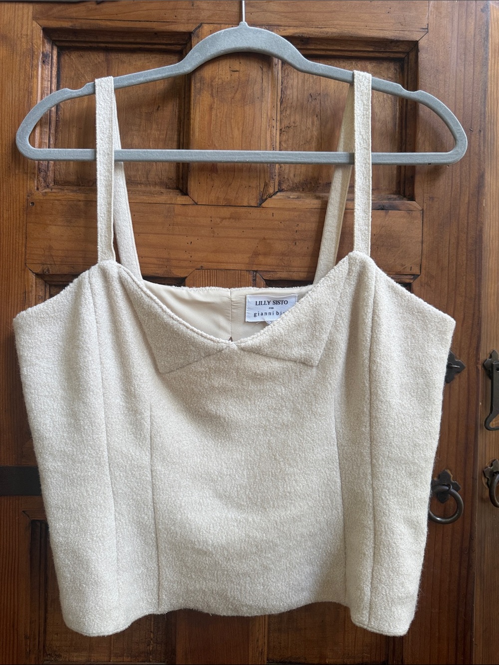 Gianni Bini & Lilly Sisto wool lined camisole Cream corset styletank top nwot